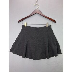 American Rag Skirt Womens Medium Black Textured Jacquard Flare Mini Skater Skirt
